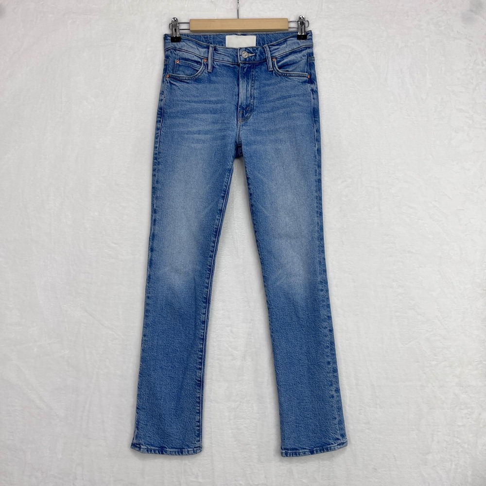MOTHER Superior The Rascal Hover Jeans Women 24 Blue Sow Surreal Straight Leg
